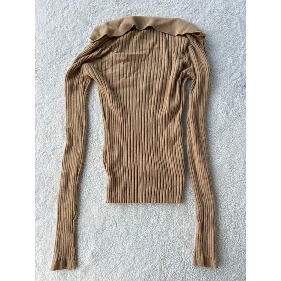 Dissh Tan Collared Top Size 8 - Picture 7 of 7